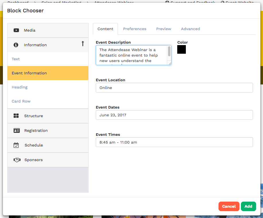 How to set up a webinar – Eventup Planner Support