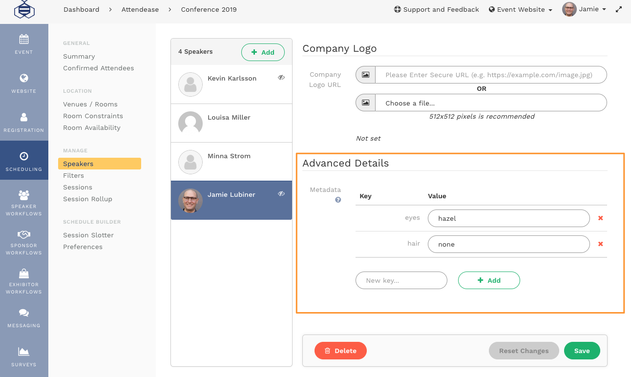 Speakers – Eventup Planner Support